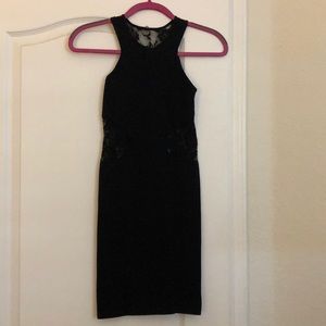 Black/lace Bodycon Dress- size small